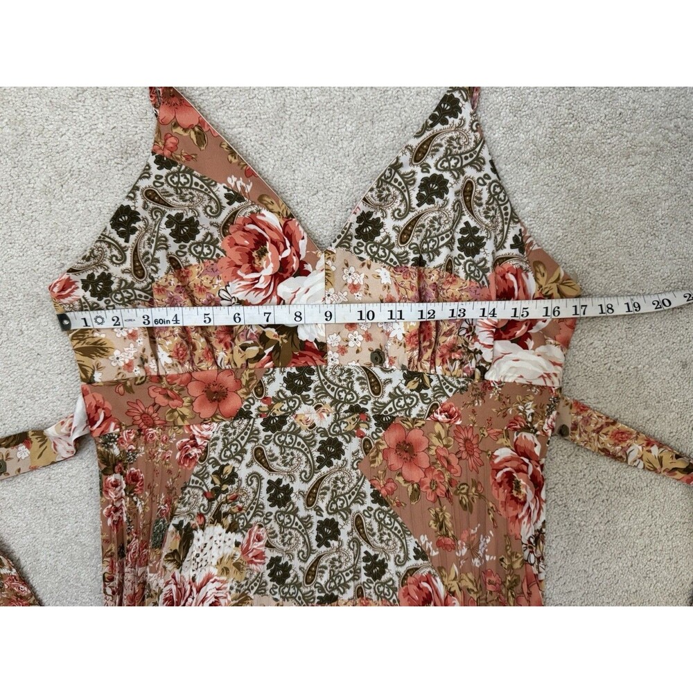 Jessica Simpson Floral Patchwork Pleated Maxi Dress – Size XL - Picture 5 of 12